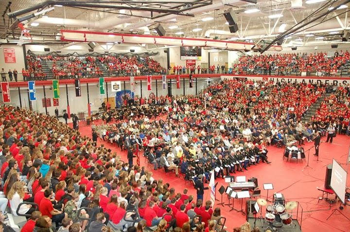 Picture of veterans at OHHS assembly